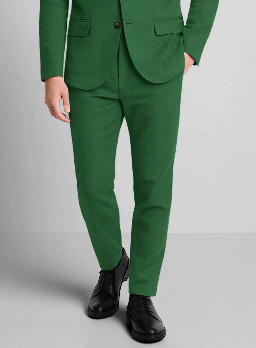Green Napoli Stretch Light Weight Cotton Pants - Image 2