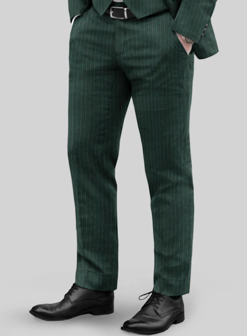 Green Pinstripe Pants - Image 2