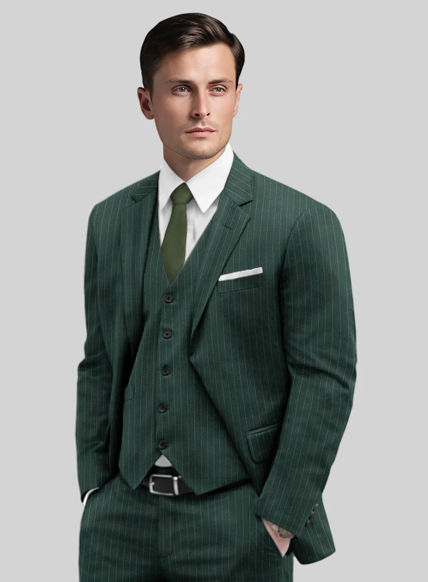 Green Pinstripe Suit - Image 3