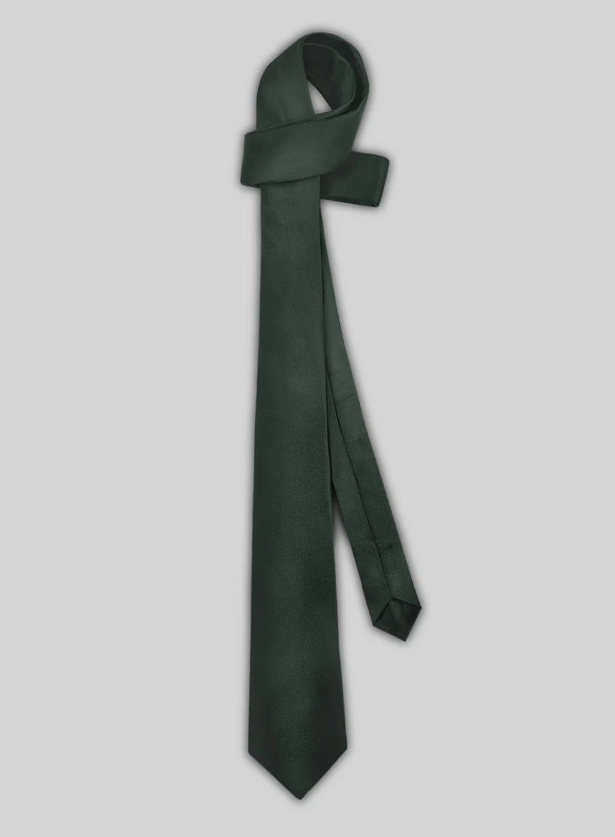 Green Satin Tie - Image 2