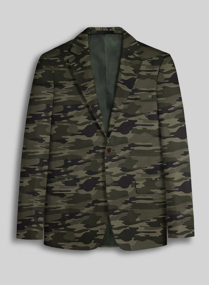 Green Stretch Camo Jacket - Image 2