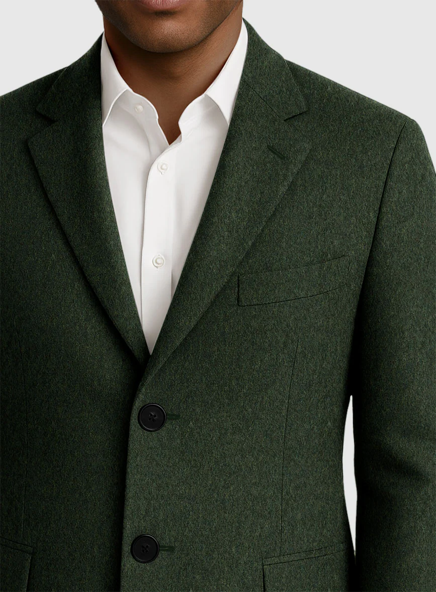 Green Thick Wool Overcoat - Image 3