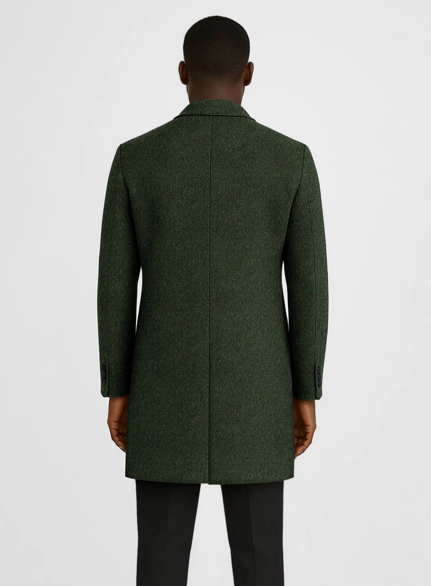 Green Thick Wool Overcoat - Image 4