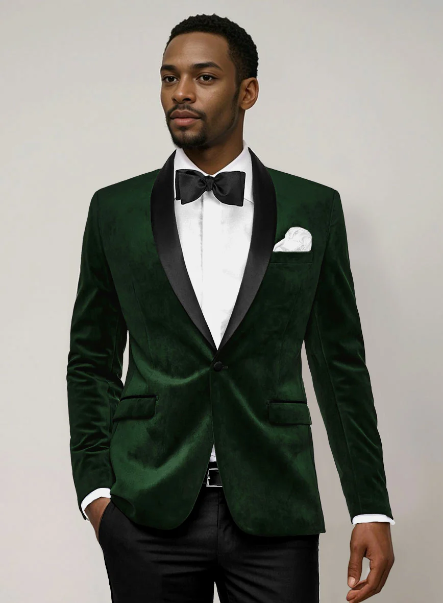 Green Velvet Tuxedo Suit - Image 2