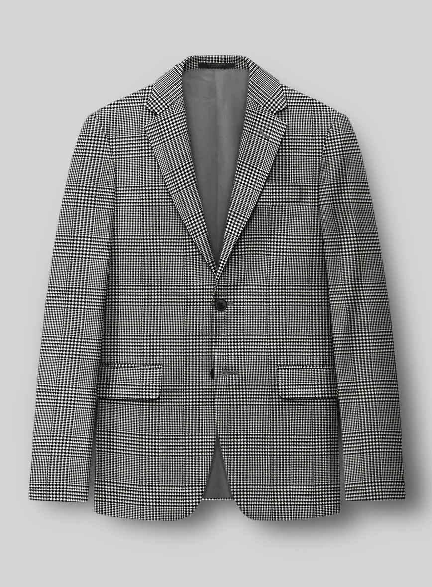 Guabello Black & White Wool Jersey Suit - Image 3