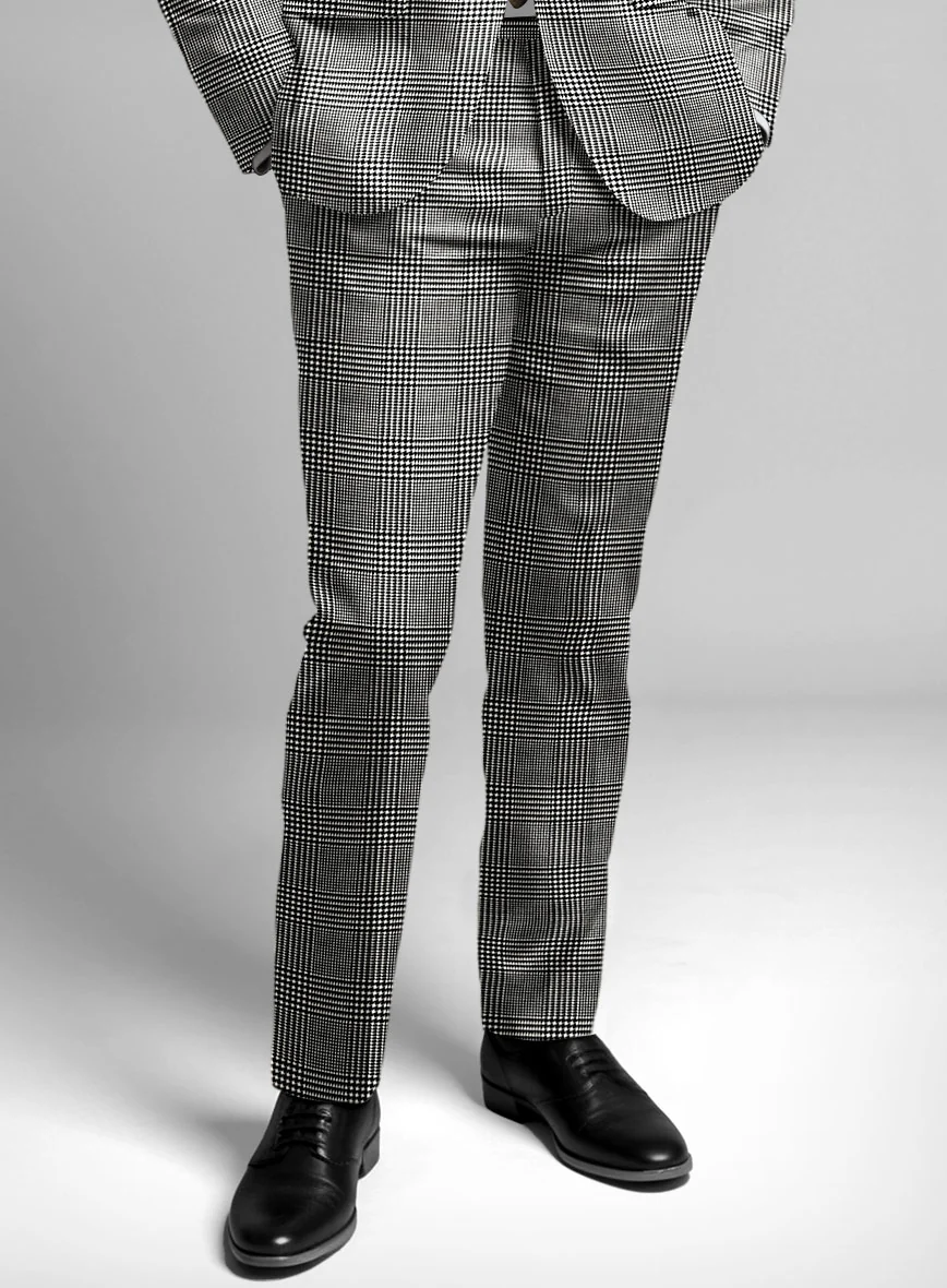 Guabello Black & White Wool Jersey Suit - Image 6