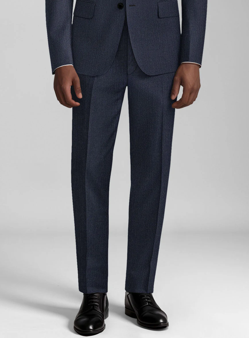 Guabello Blue Herringbone Suit - Image 4