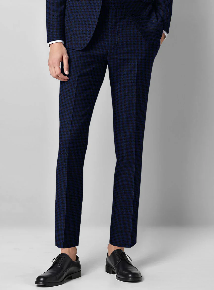 Guabello Blue Houndstooth Pants - Image 2