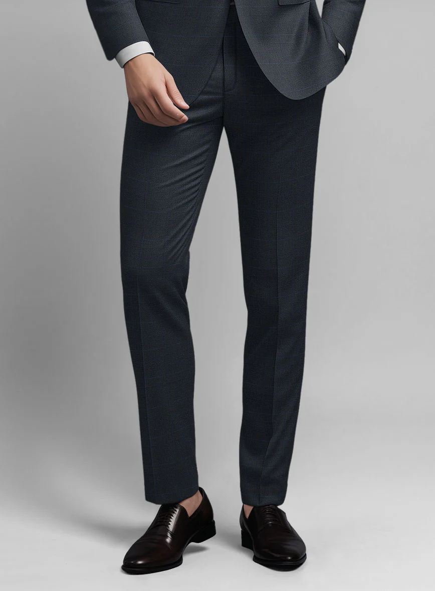 Guabello Blue Prince Of Wales Suit - Image 5