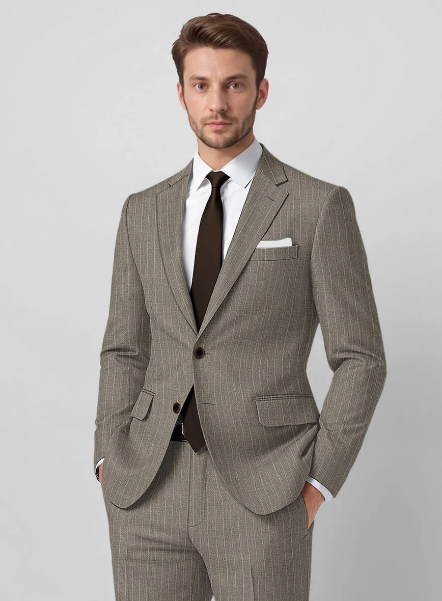 Guabello Brown Chalkstripe Jacket - Image 2