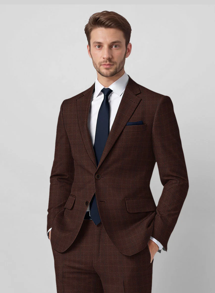 Guabello Brown Check Suit - Image 3