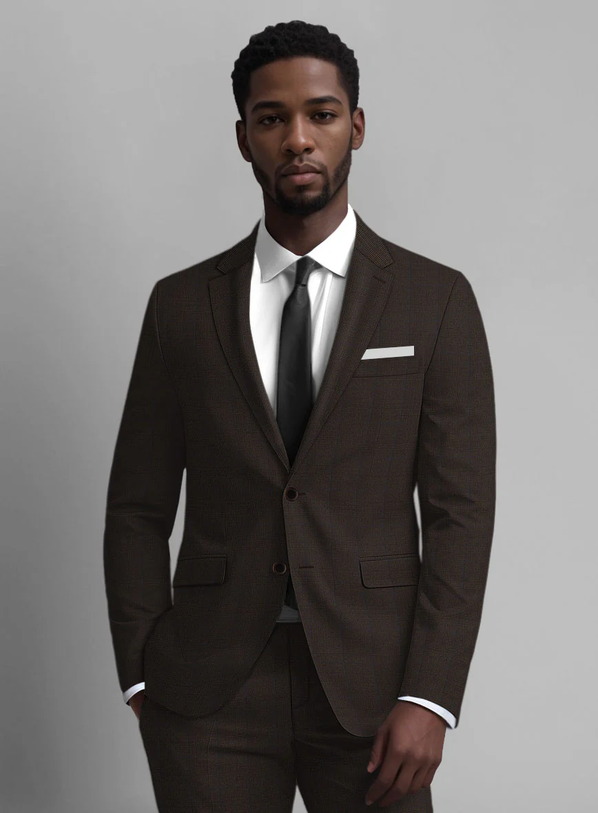 Guabello Brown Prince Of Wales Jacket - Image 2