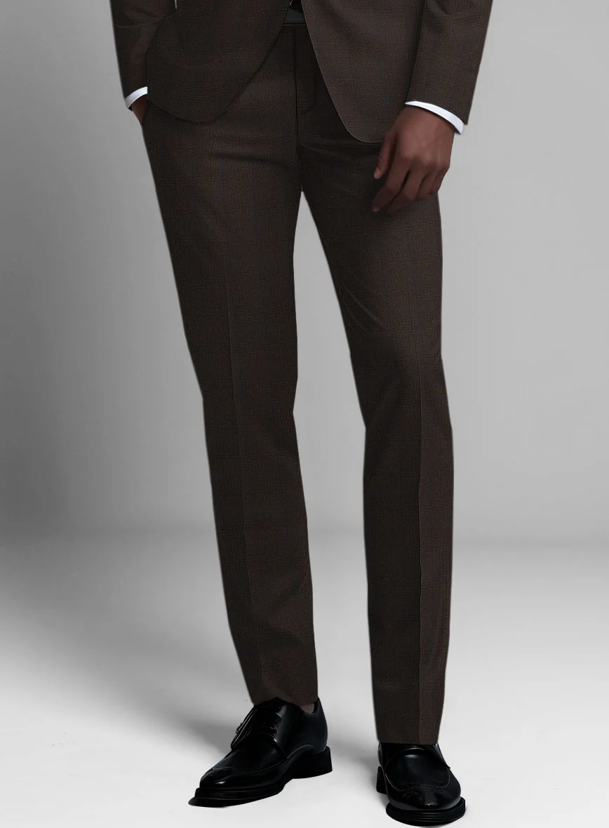 Guabello Brown Prince Of Wales Pants - Image 2