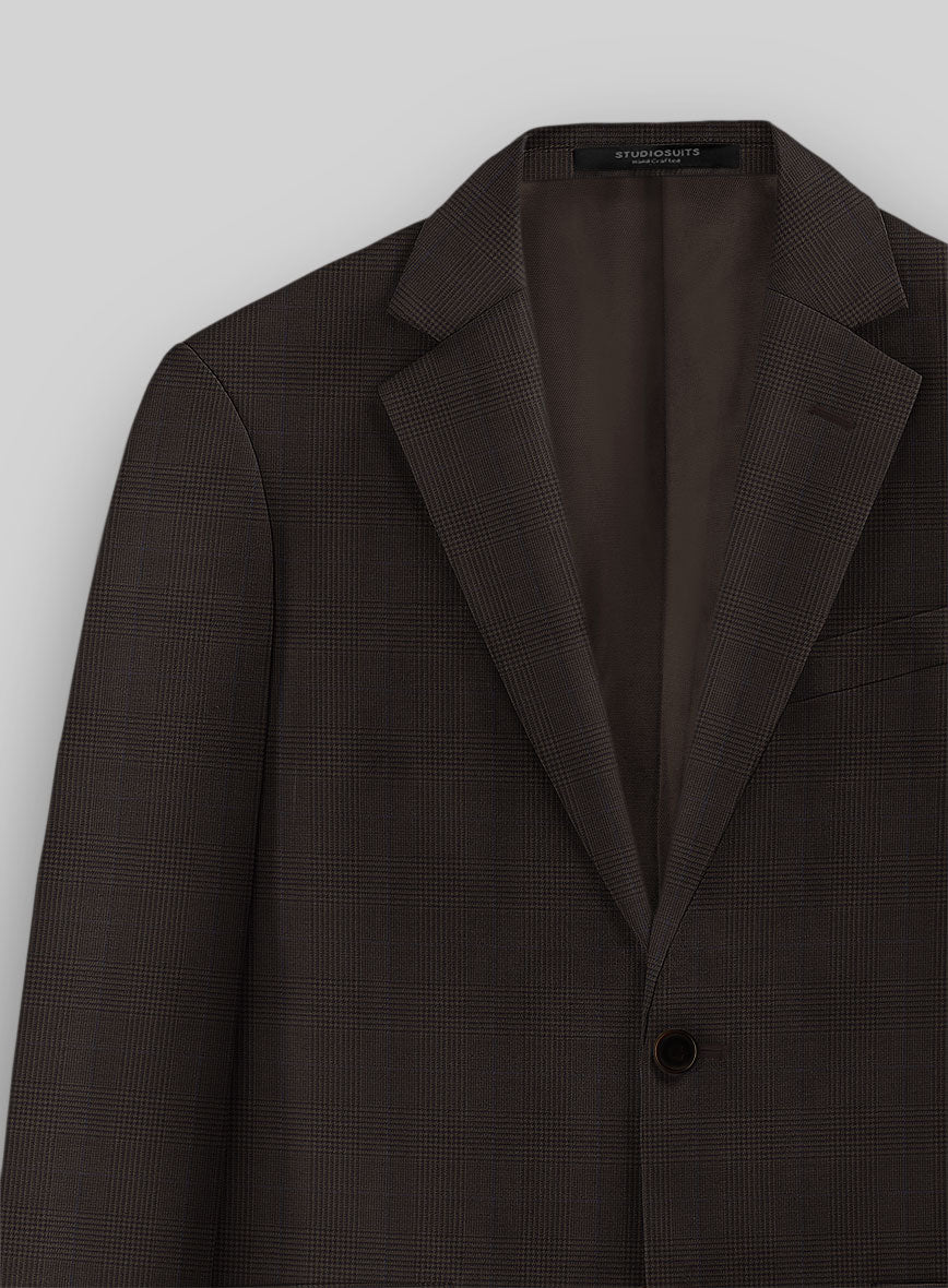 Guabello Brown Prince Of Wales Suit - Image 4