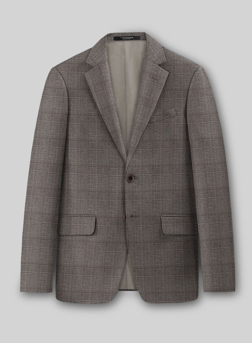 Guabello Brown Windowpane Suit - Image 2