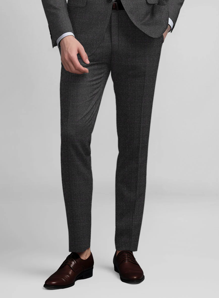 Guabello Charcoal Glen Pants - Image 2