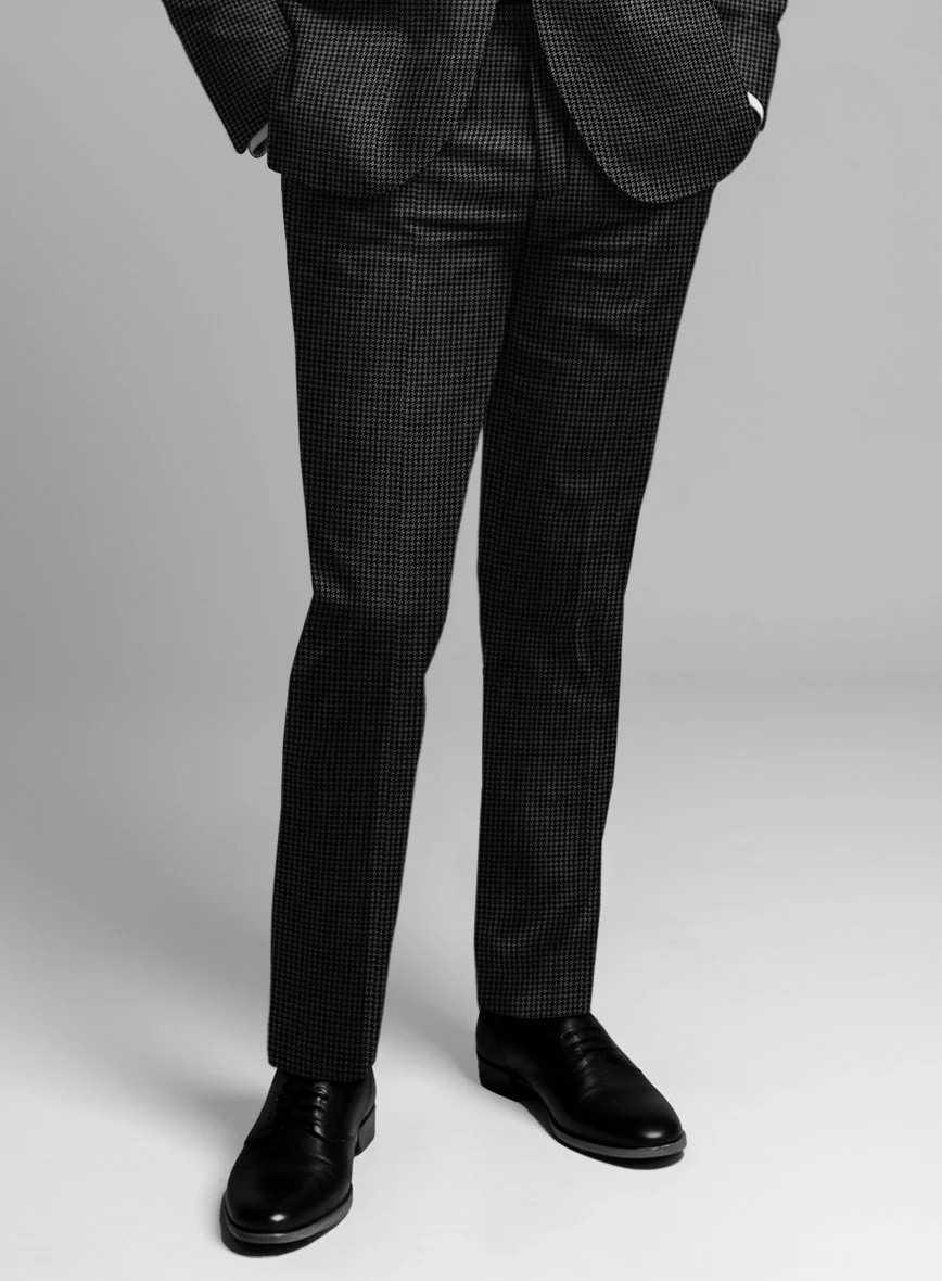 Guabello Charcoal Houndstooth Pants - Image 2