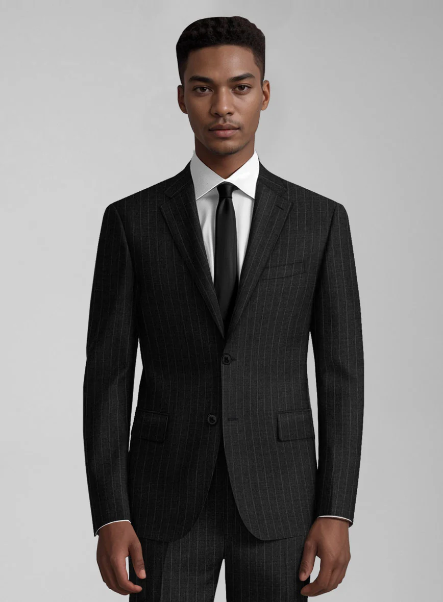 Guabello Charcoal Pinstripe Jacket - Image 2
