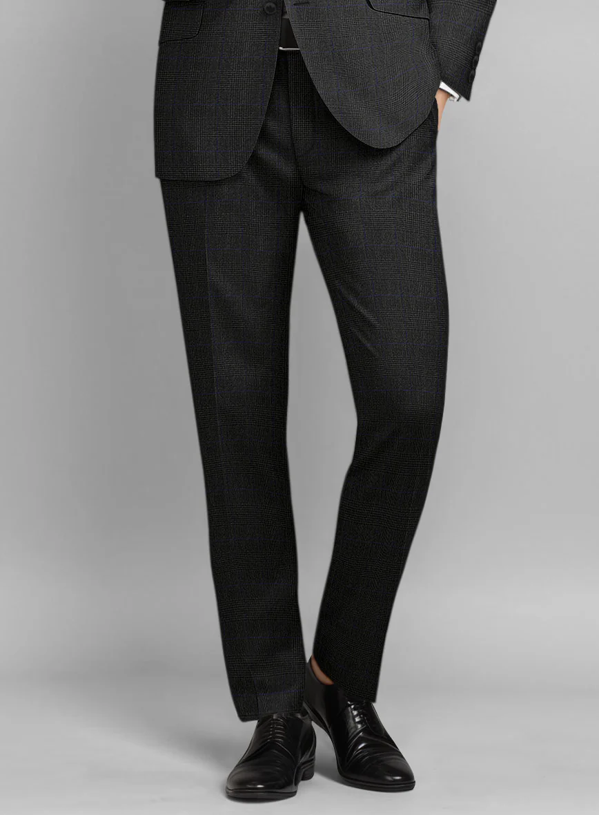 Guabello Charcoal Prince Of Wales Suit - Image 6