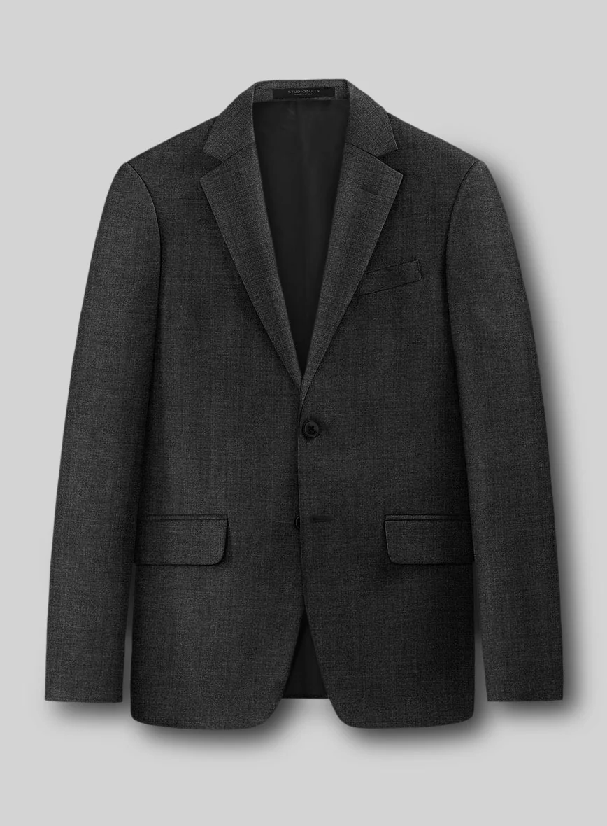 Guabello Charcoal Sharkskin Suit - Image 2