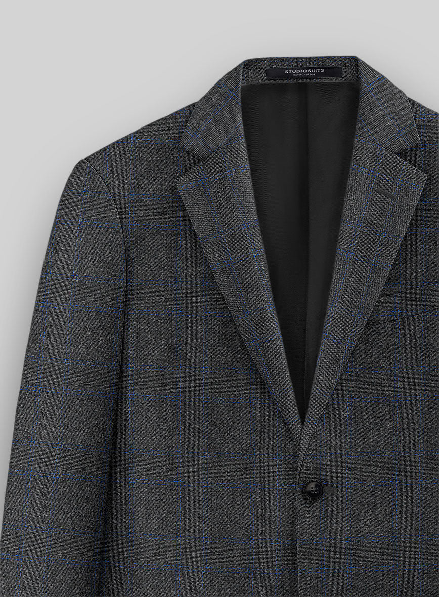 Guabello Charcoal Windowpane Suit - Image 4