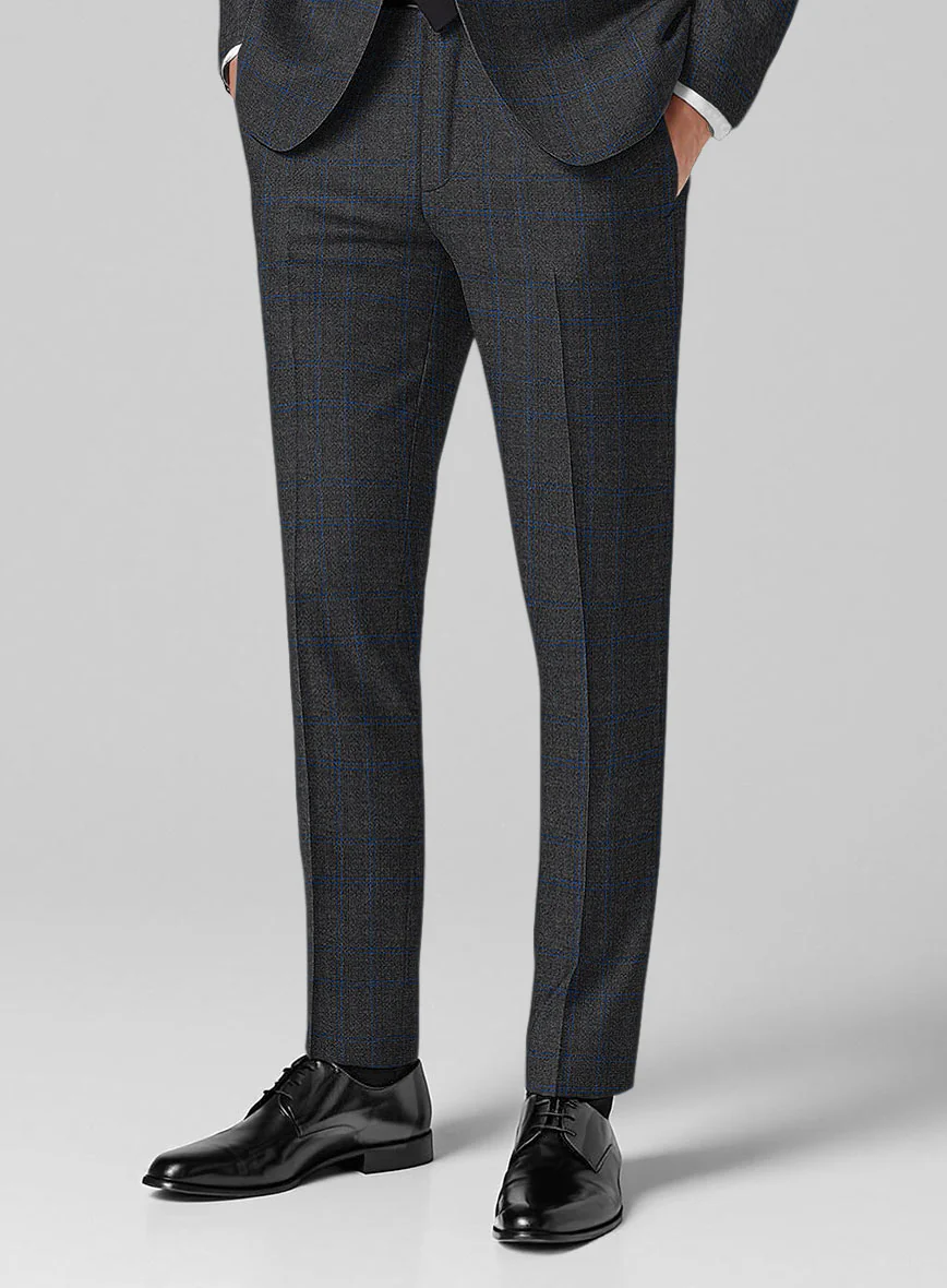 Guabello Charcoal Windowpane Suit - Image 6