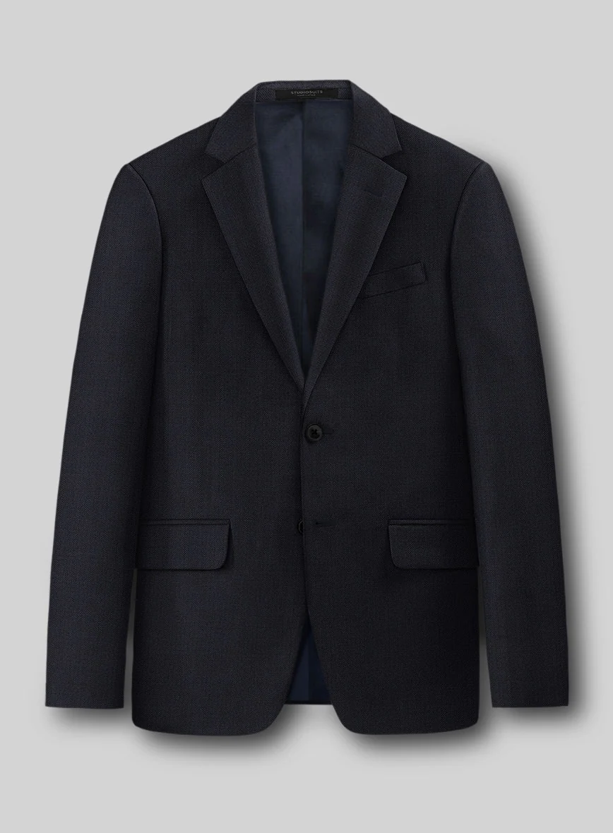 Guabello Dark Blue Herringbone Suit - Image 2