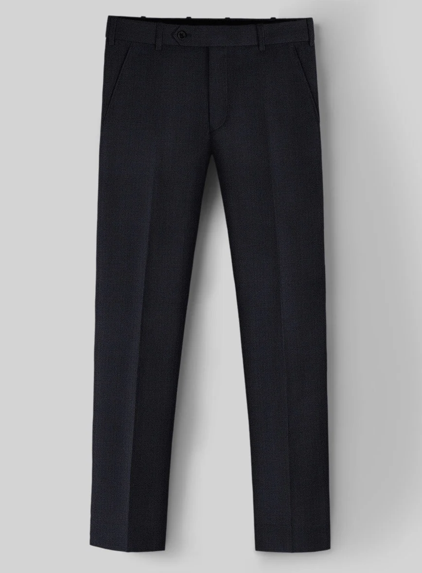 Guabello Dark Blue Herringbone Suit - Image 4