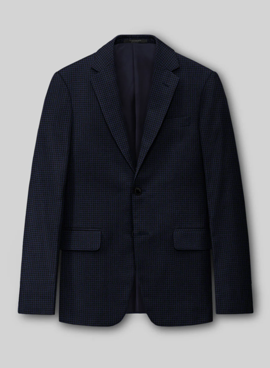 Guabello Dark Blue Houndstooth Suit - Image 3