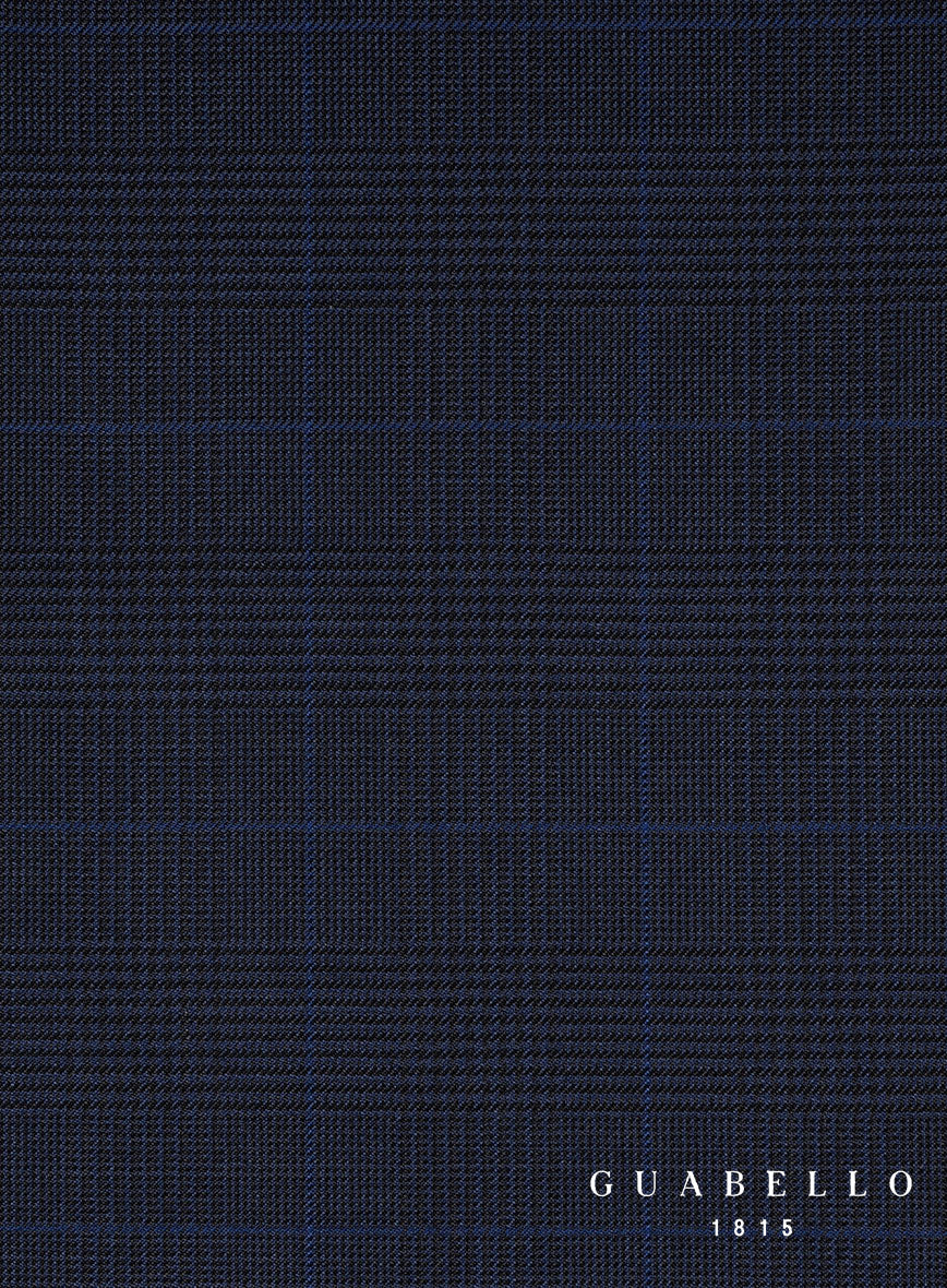 Guabello Dark Blue Prince Of Wales Jacket - Image 5