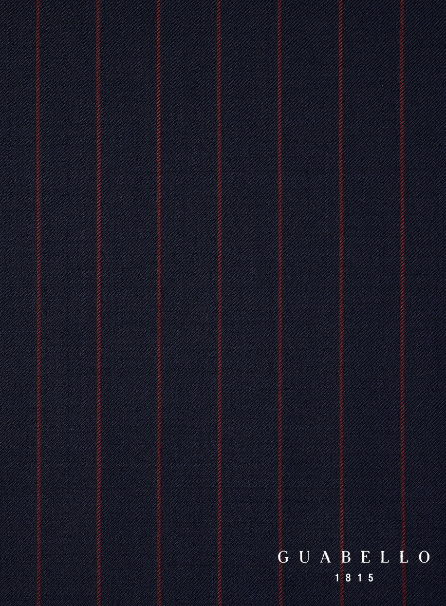 Guabello Dark Blue Rope Stripe Pants - Image 4