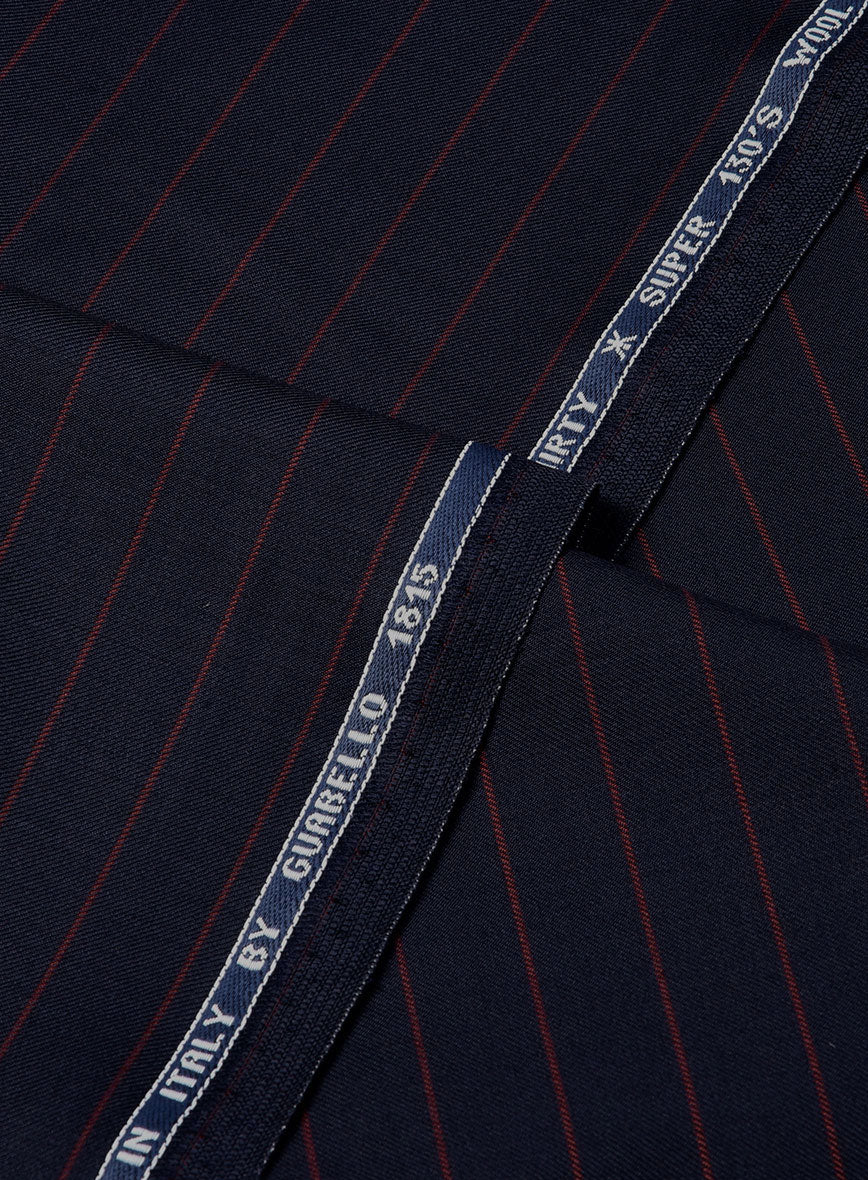 Guabello Dark Blue Rope Stripe Suit - Image 6