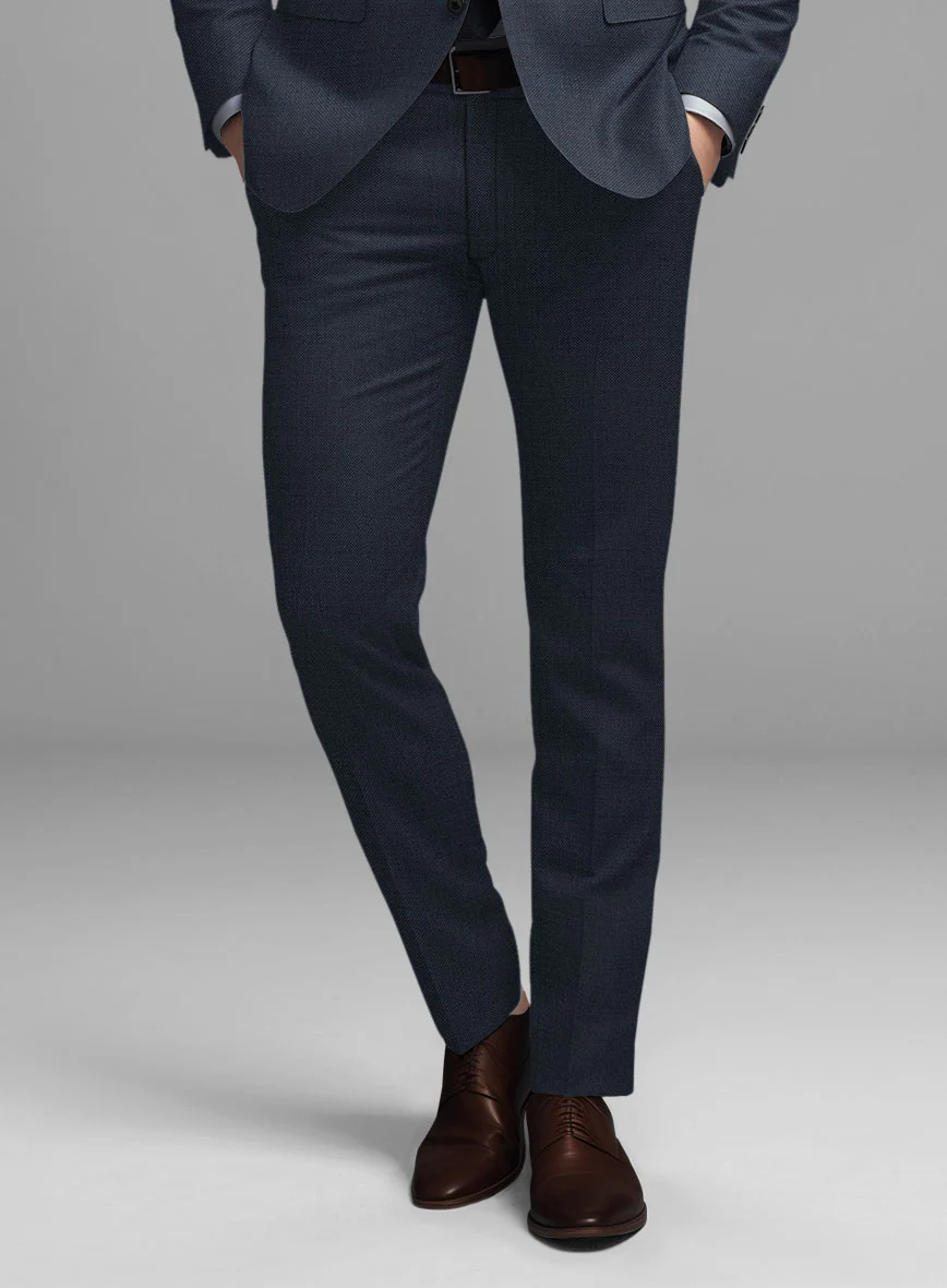 Guabello Dark Blue Sharkskin Suit - Image 5