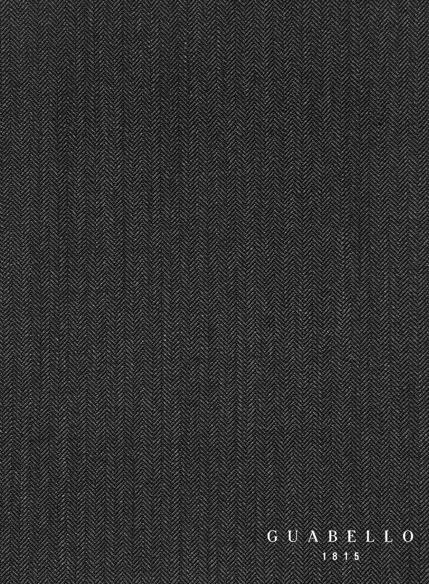 Guabello Dark Gray Herringbone Pants - Image 4