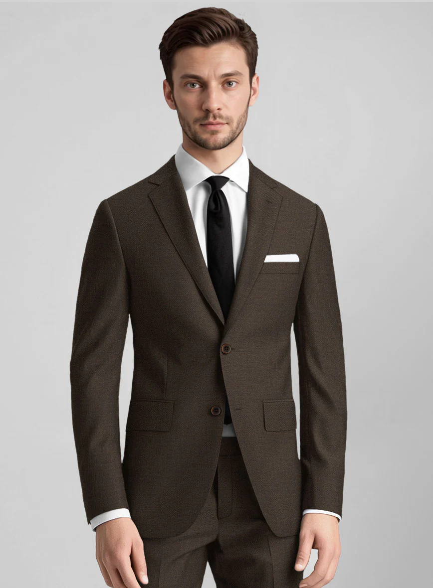 Guabello Espresso Brown Twill Suit - Image 2