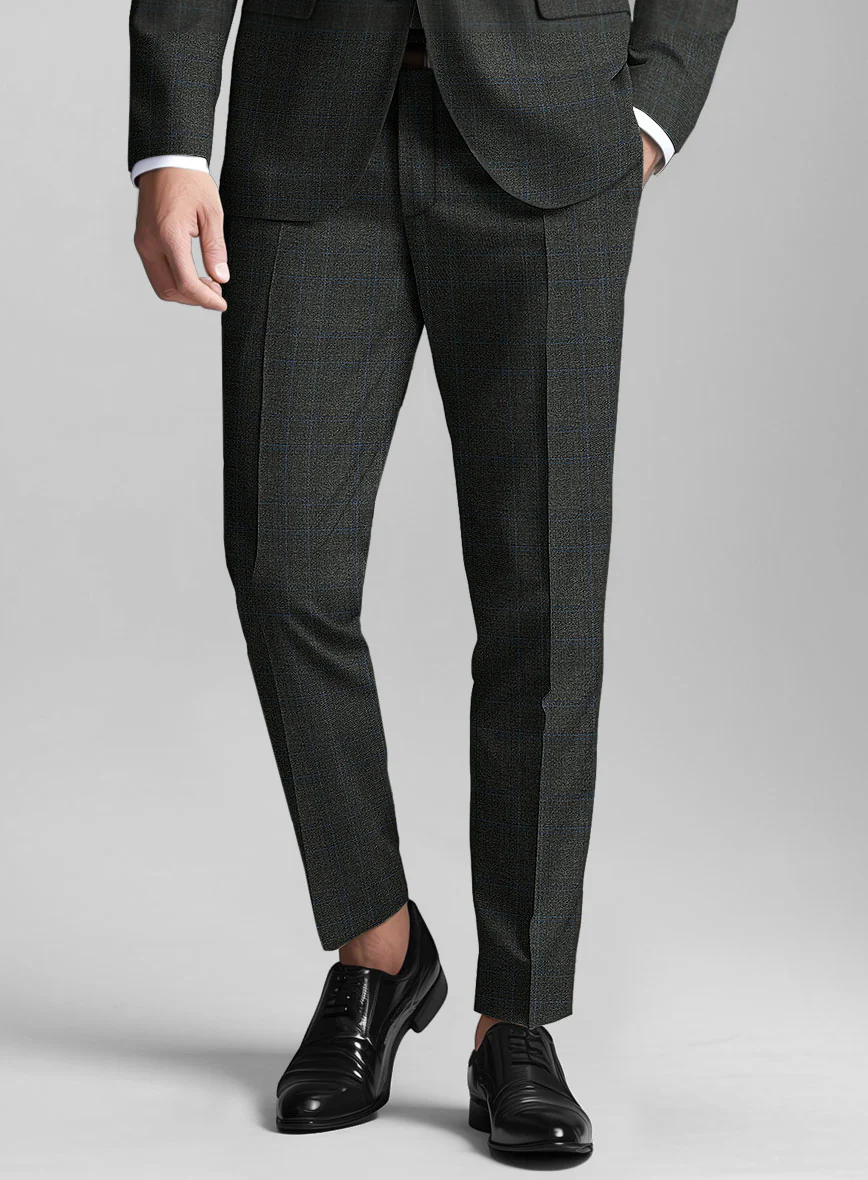 Guabello Gray Blue Windowpane Suit - Image 6