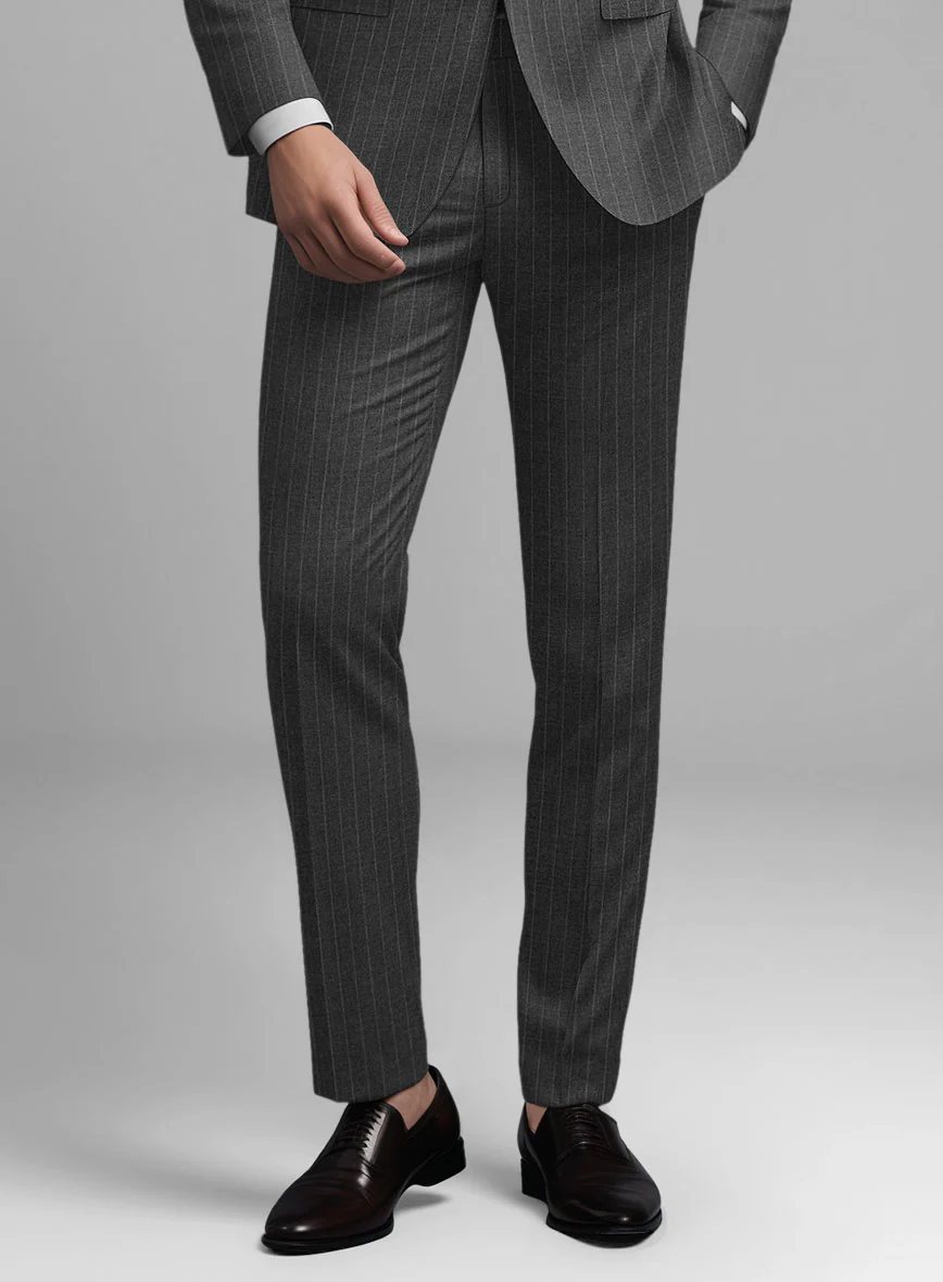 Guabello Gray Pinstripe Suit - Image 5