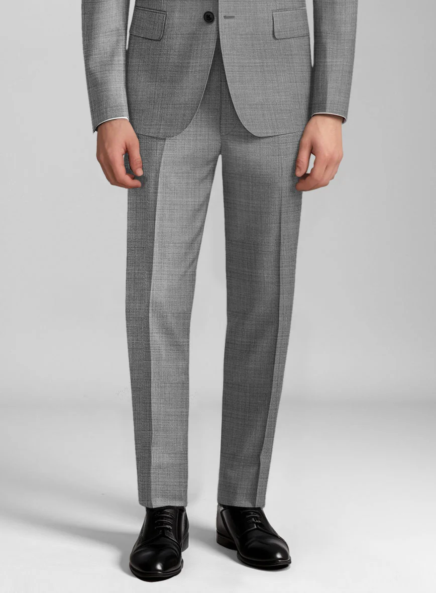 Guabello Light Gray Sharkskin Pants - Image 2