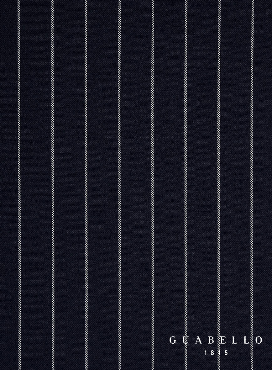 Guabello Navy Blue Rope Stripe Suit - Image 6