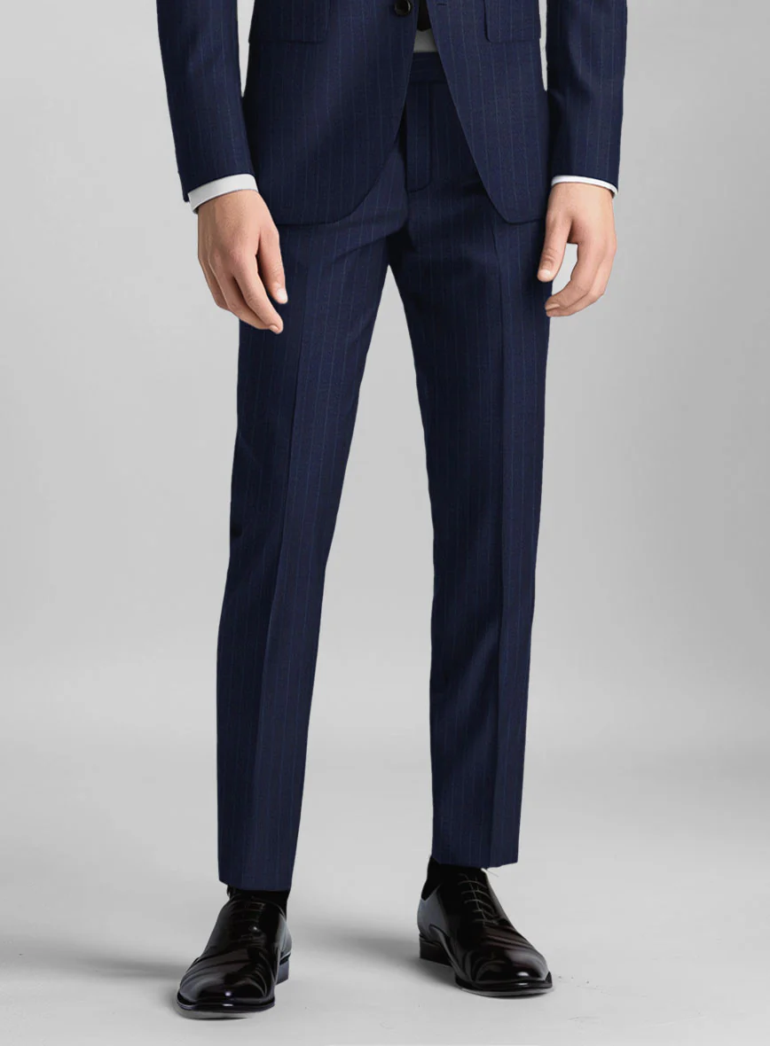 Guabello Royal Blue Pinstripe Suit - Image 5