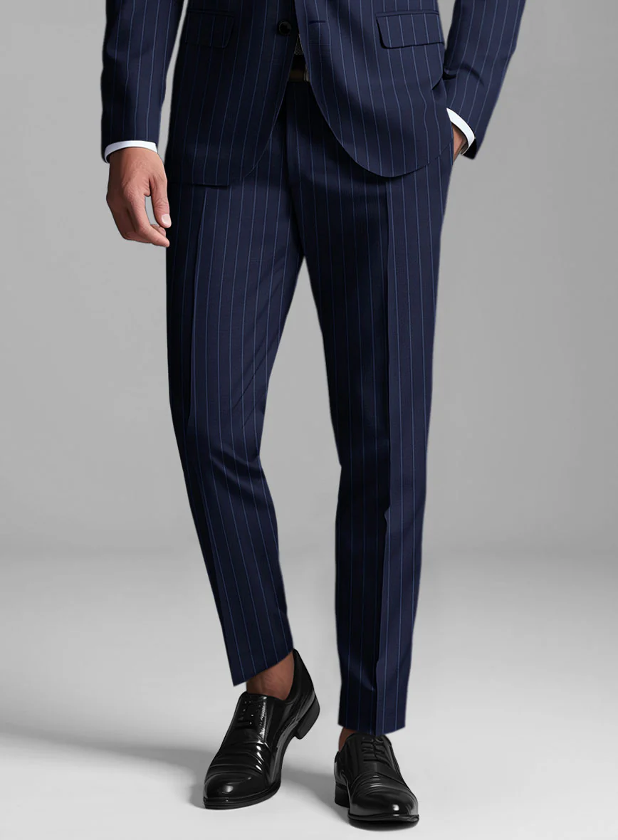 Guabello Royal Blue Rope Stripe Suit - Image 5