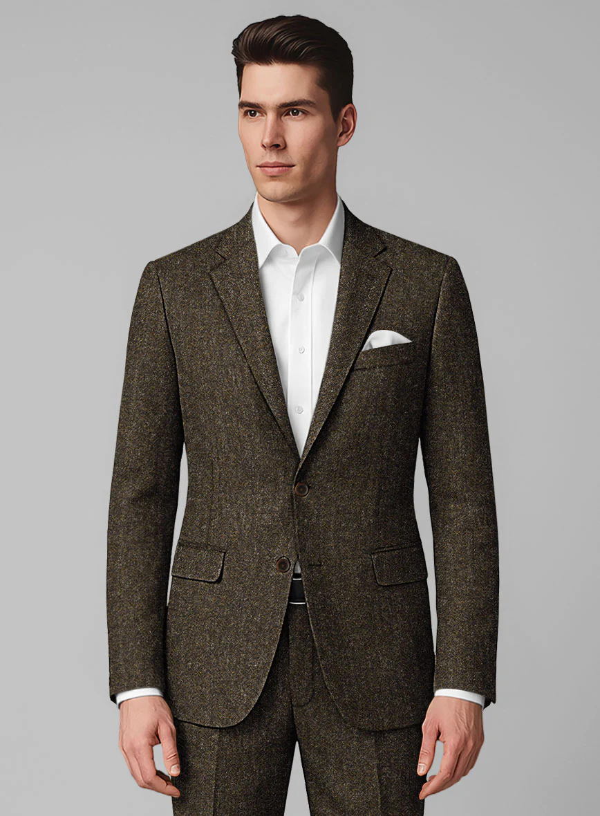 Haberdasher Brown Tweed Suit - Image 5