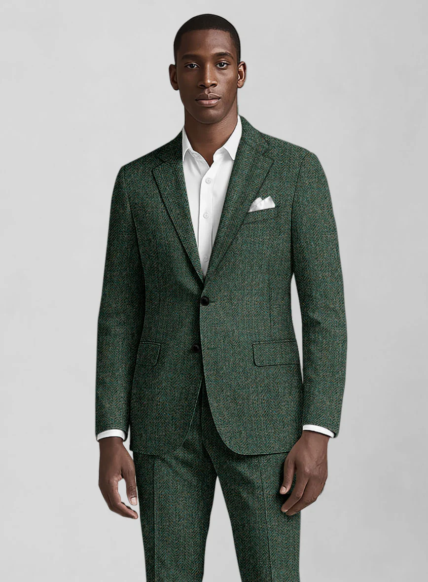 Haberdasher Green Tweed Suit - Image 4