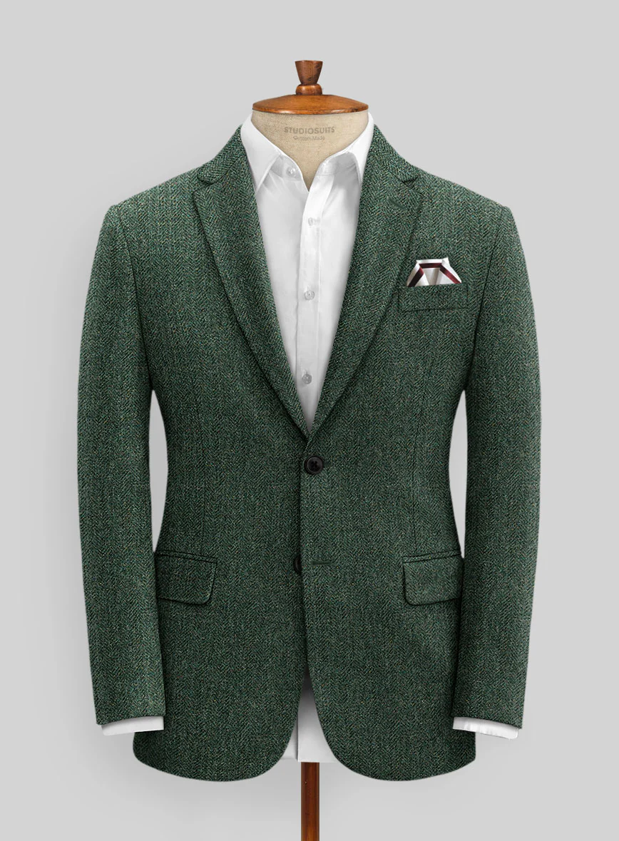 Haberdasher Green Tweed Jacket - Image 3