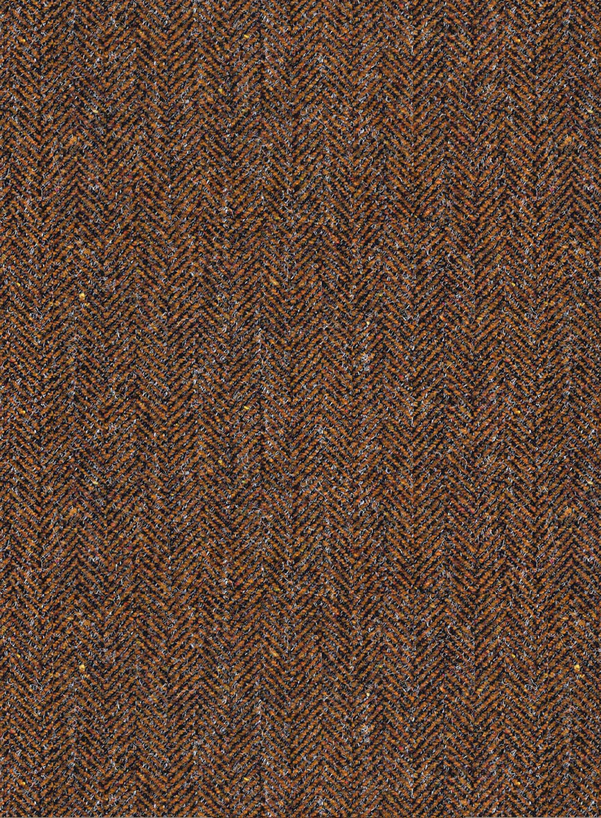 Haberdasher Autumn Rust Tweed Newsboy Cap - Image 5