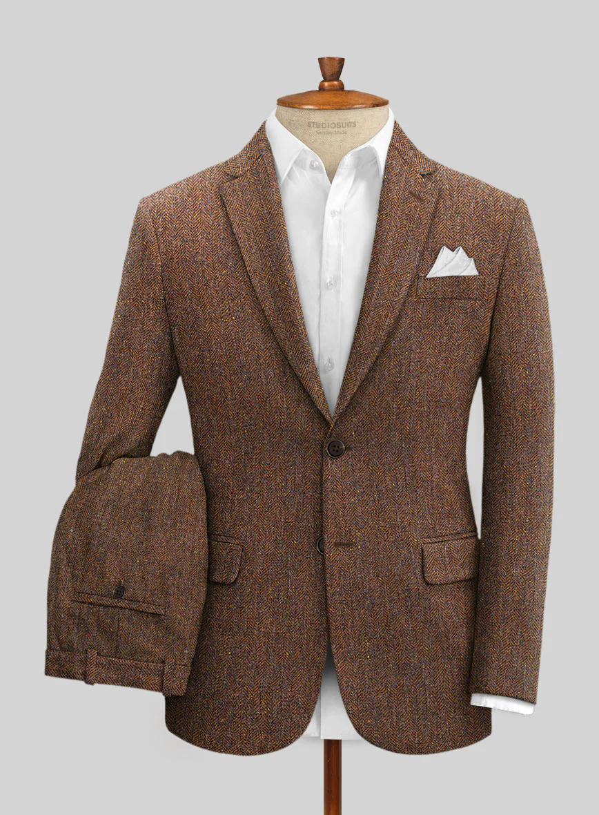 Haberdasher Autumn Rust Tweed Suit - Image 2