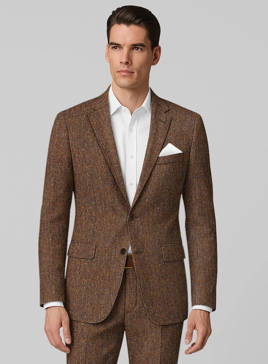 Haberdasher Autumn Rust Tweed Jacket - Image 2