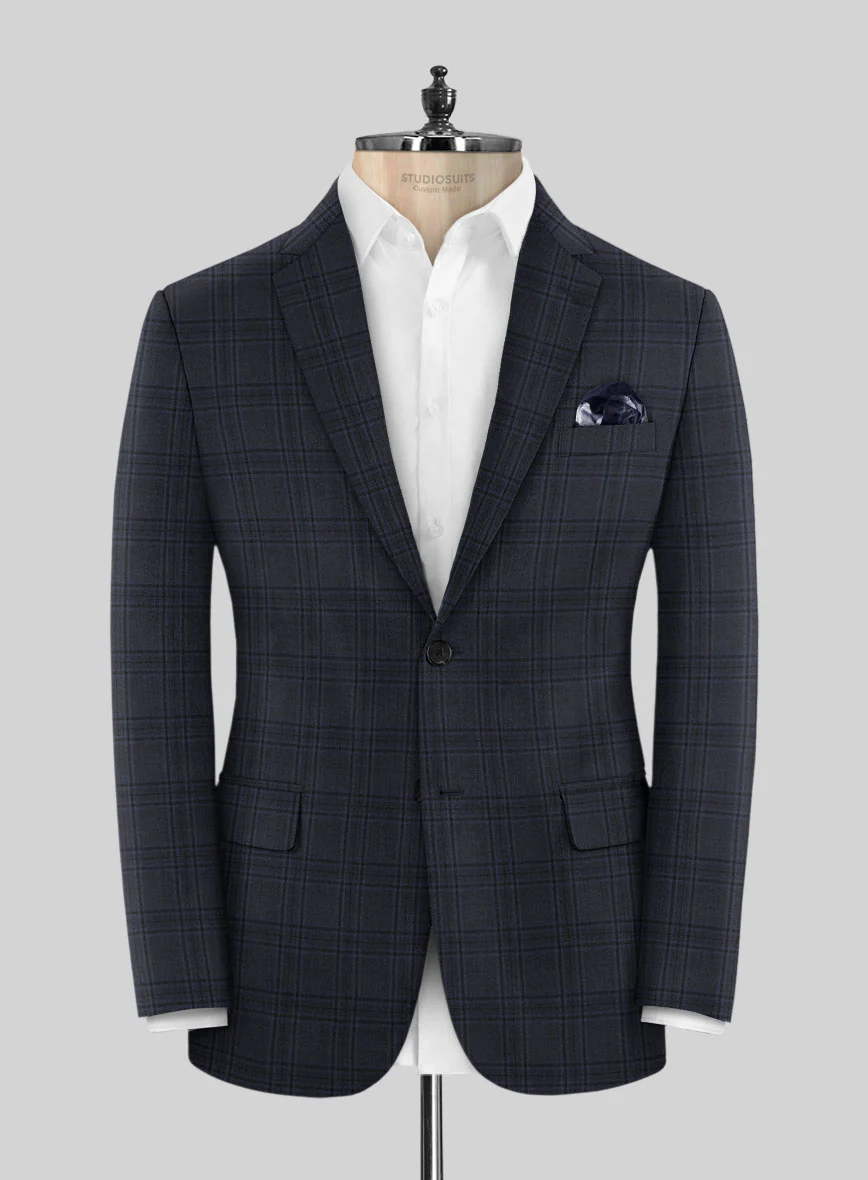 Hardy Minnis Adali Blue Check Wool Suit - Image 3