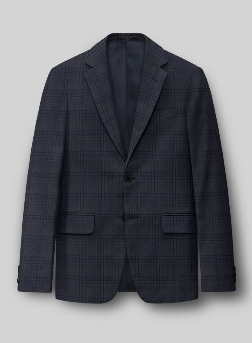 Hardy Minnis Adali Blue Check Wool Suit - Image 5