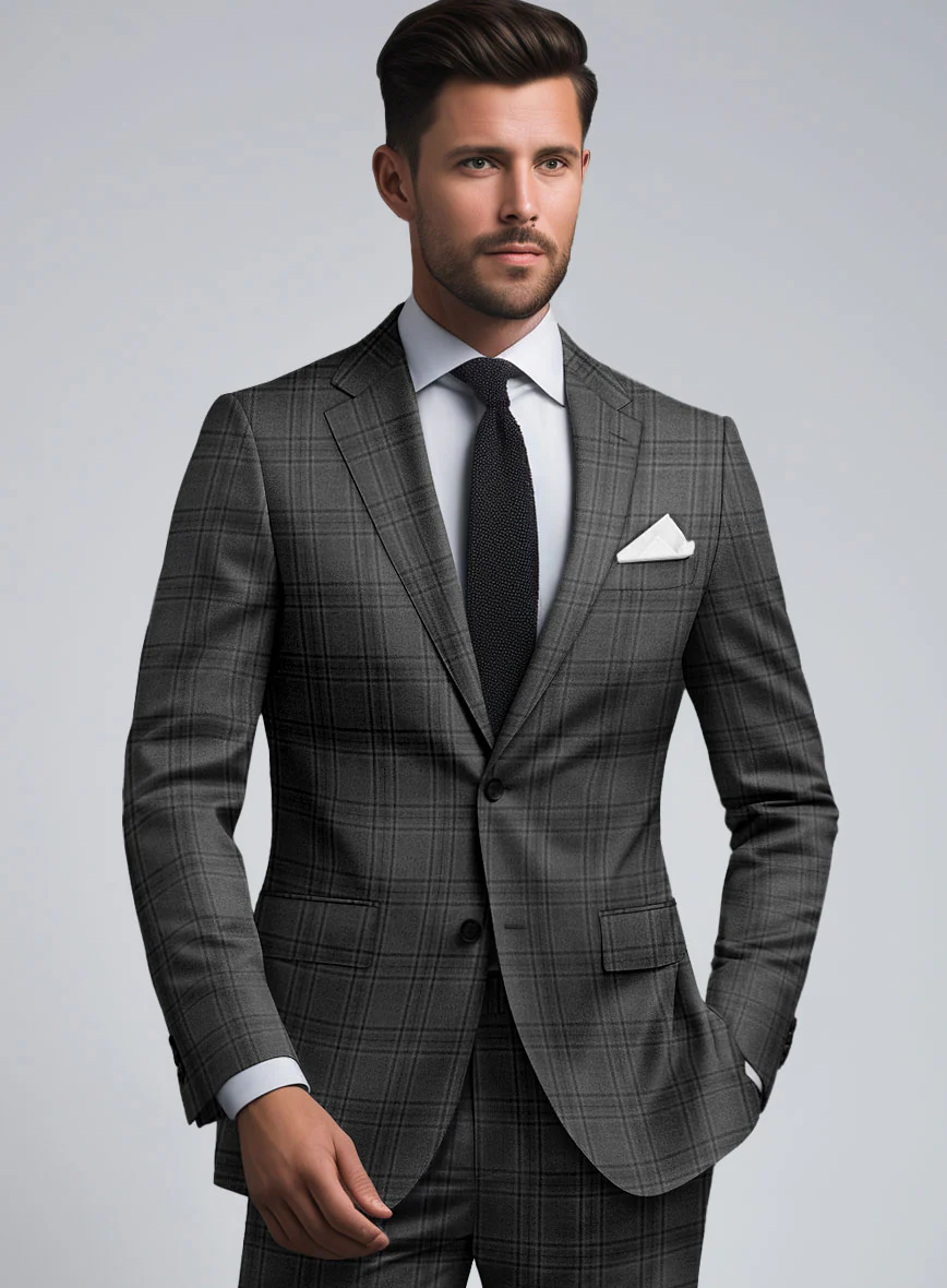 Hardy Minnis Adali Gray Check Wool Jacket - Image 2
